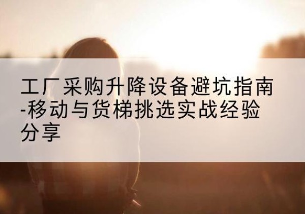 河北区移动式升降机怎么选-工厂采购升降设备避坑指南-移动与货梯挑选实战经验分享